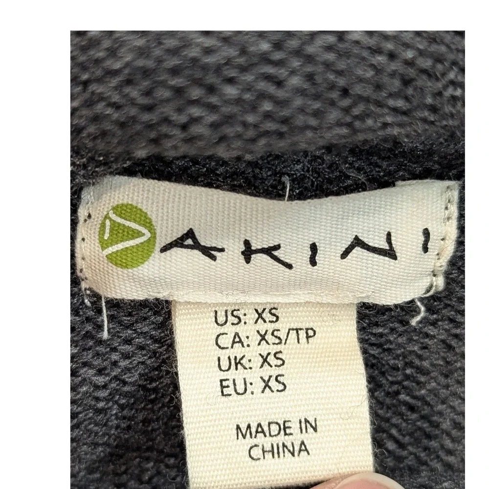 Dakini Charcoal Gray Cowl‎ Neck Zip Pocket Tunic Sweater Womens XS Wool Blend - Picture 7 of 8